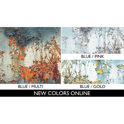 Wrought Studio Acord Abstract Area Rug in Blue & Reviews Wayfair